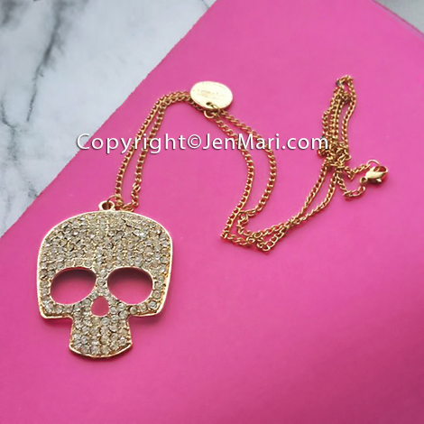 Halsband - Glittrig dödskalle