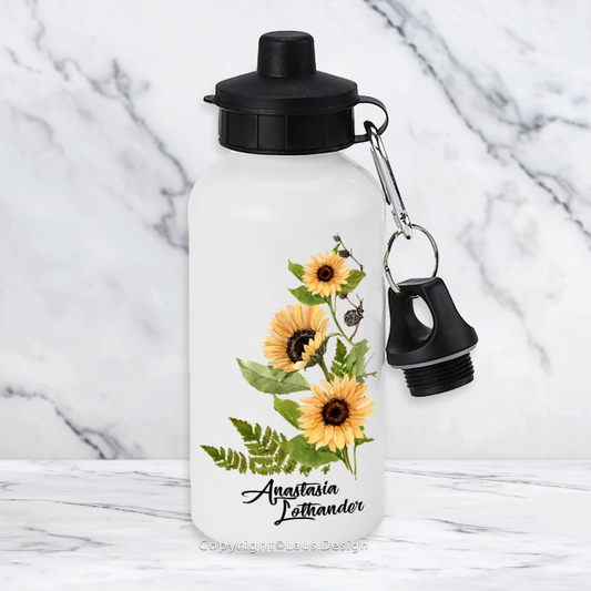 Vattenflaska | Solrosor | Namn