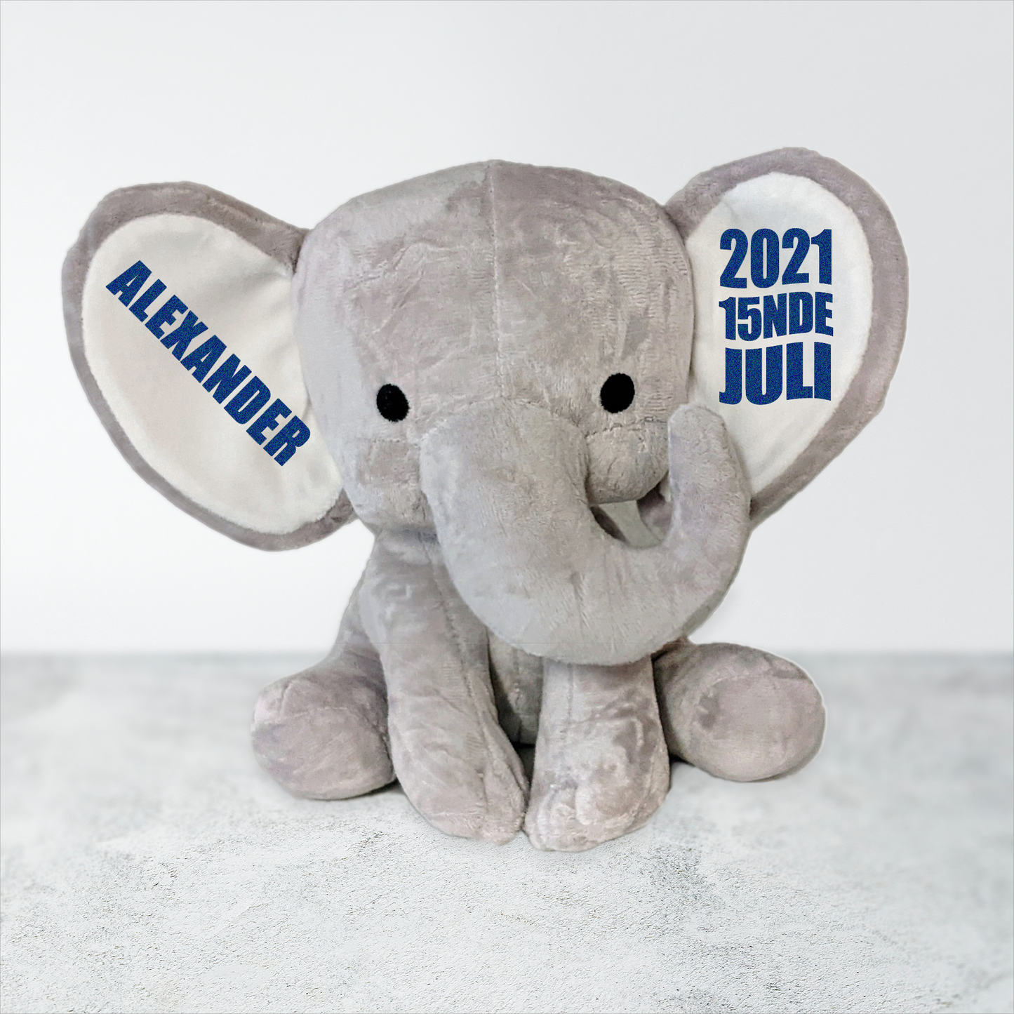 Personlig | Elefant gosedjur | Namn & Datum