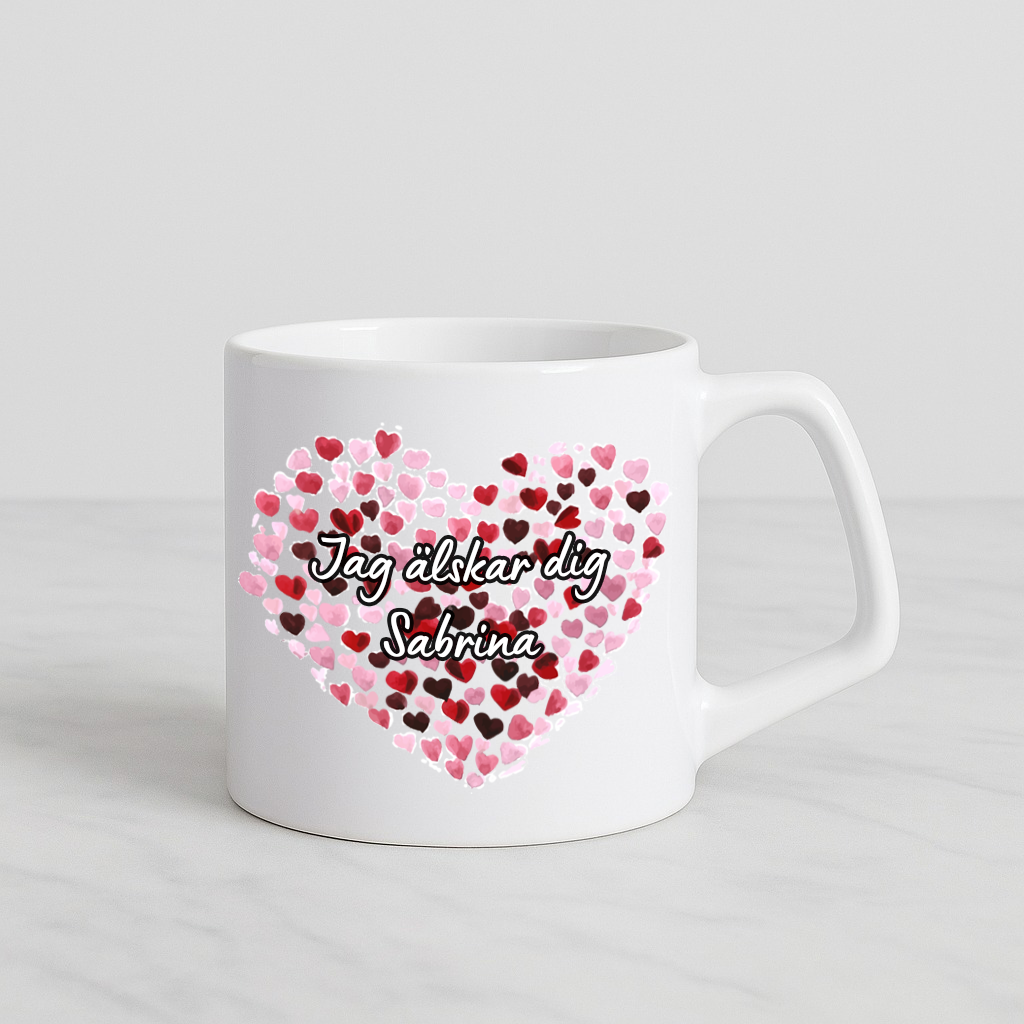 Personlig kopp | Hjärta | Text
