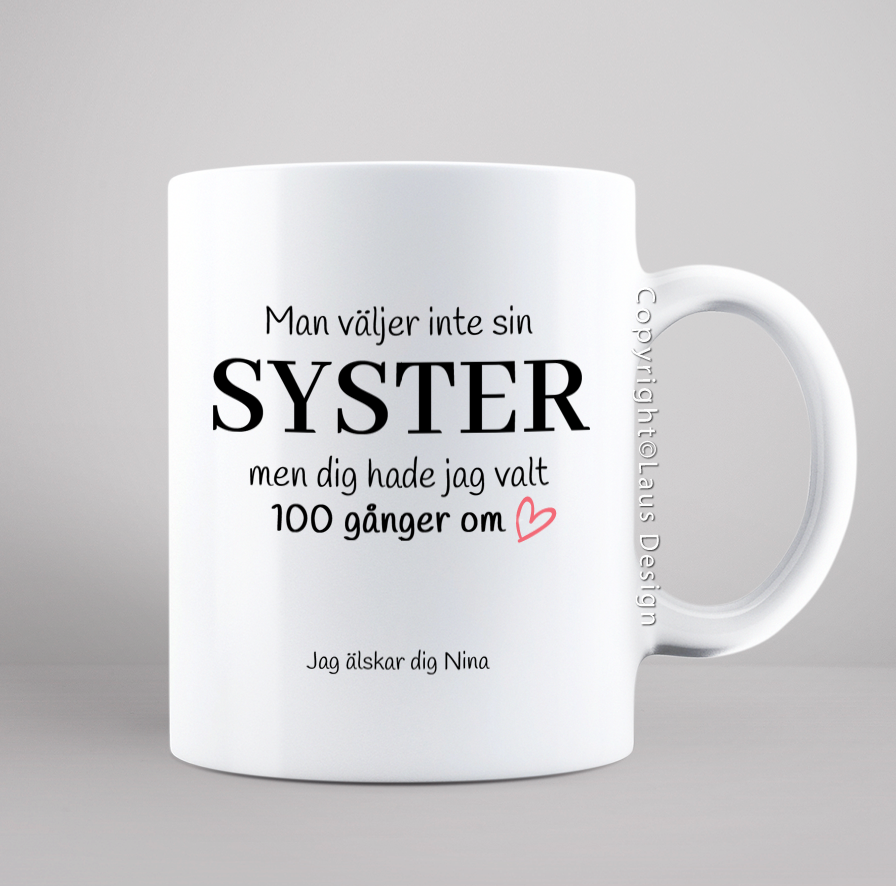 Mugg | 100 gånger | Egen text