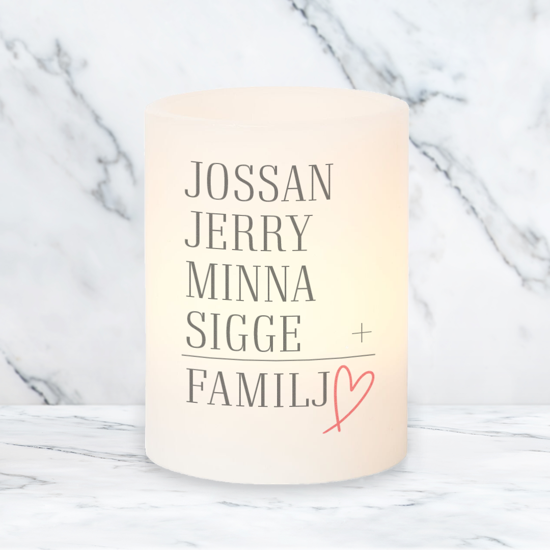 LED Ljus | Familj | Text