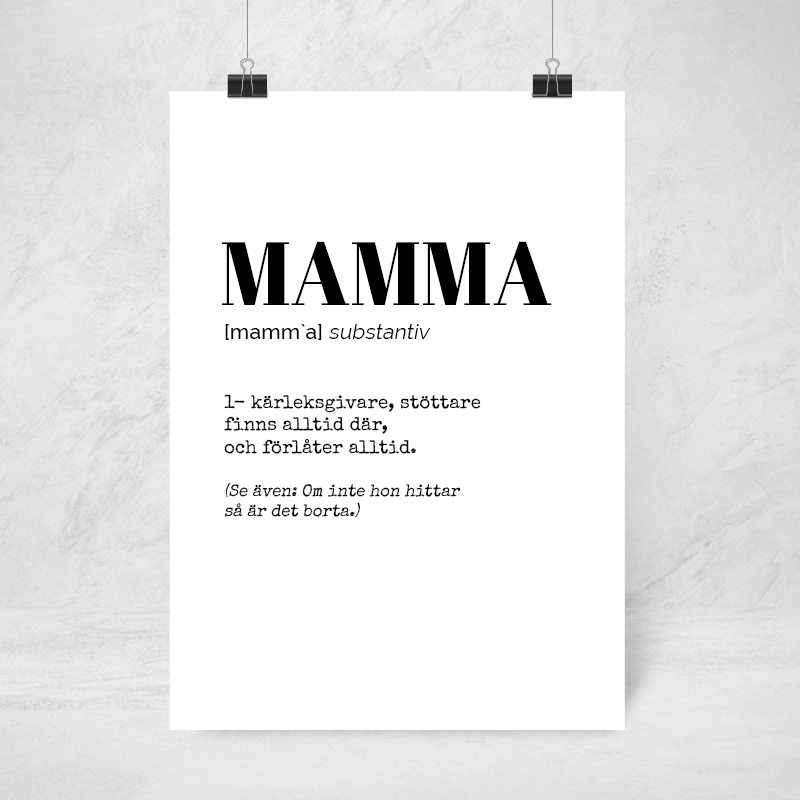 Poster | Pappa | Mamma