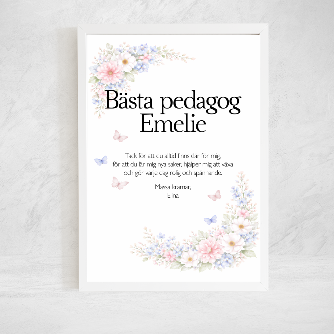 personlig poster present skolavslutning