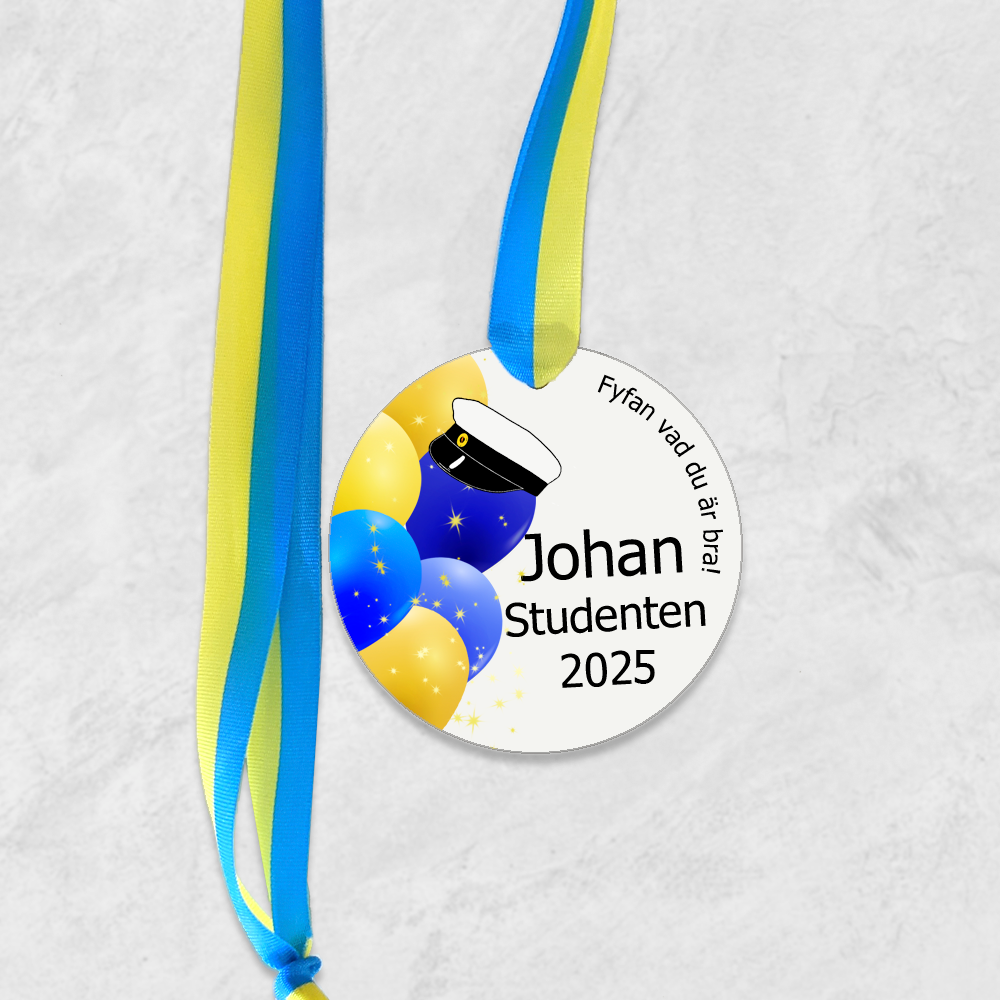 studenten medalj, student medalj, present till studenten, personlig student present, student hänge