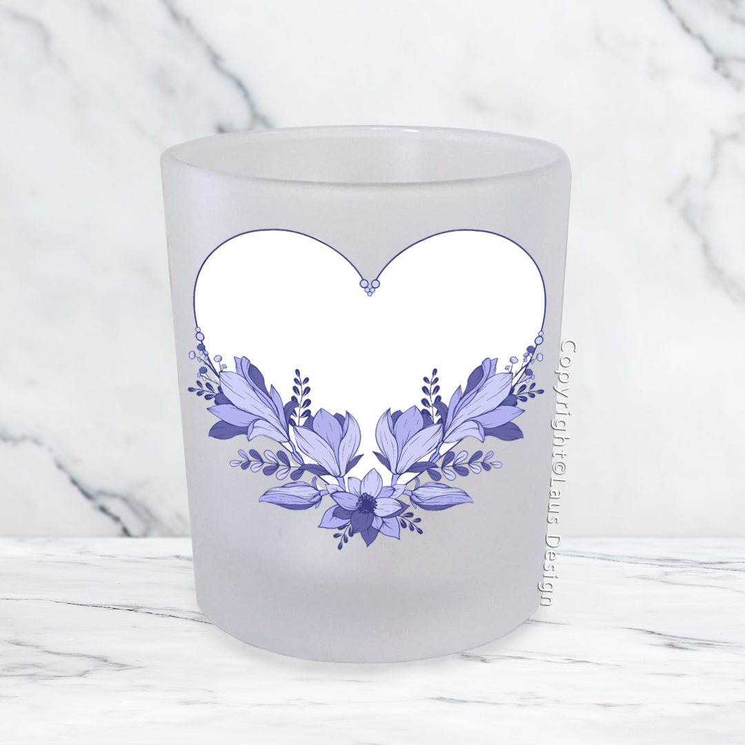 Personlig ljushållare | Foto hjärta