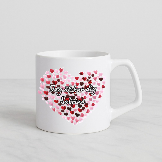 Personlig kopp | Hjärta | Text