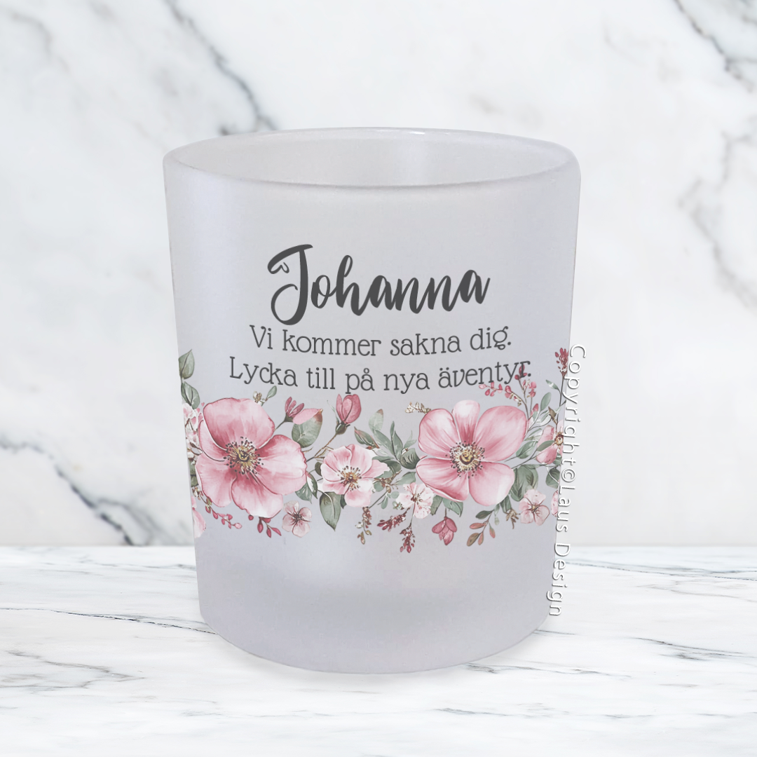Ljushållare | Floral | Valfri text