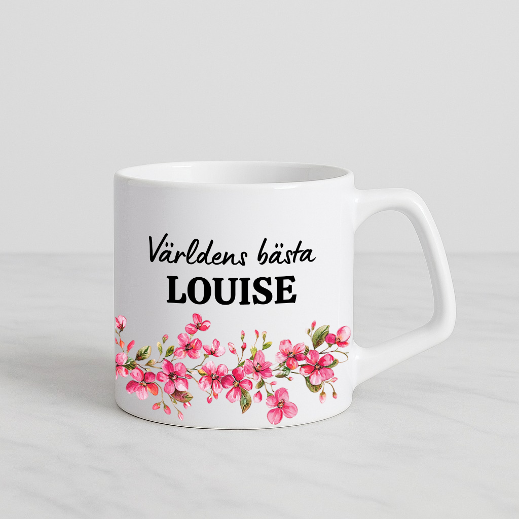 Valfri text kopp | Blommig