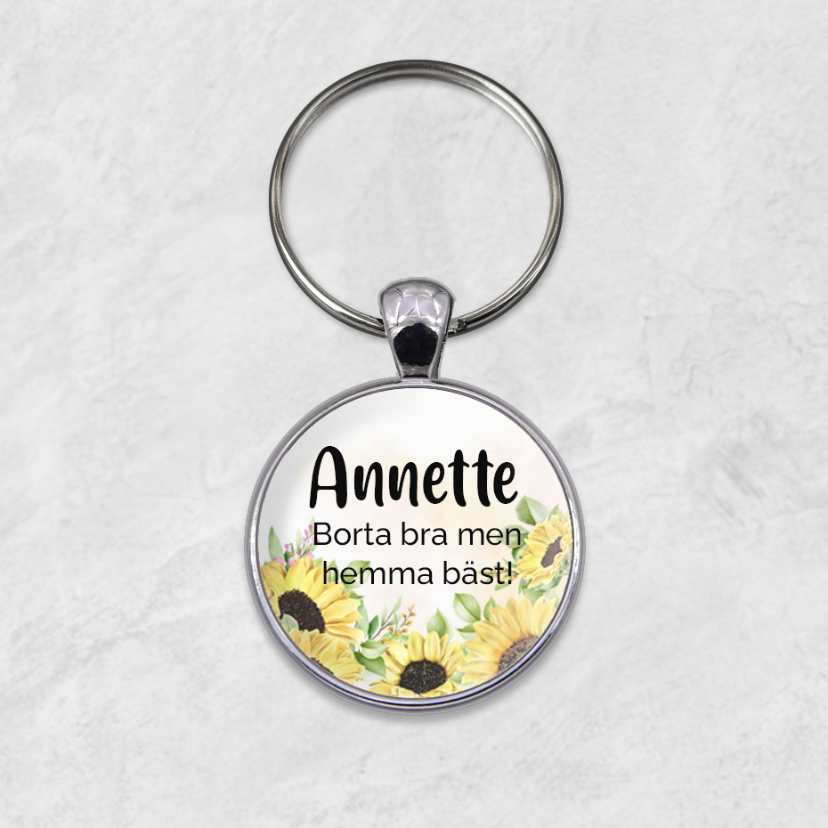 Nyckelring | Solros | Text