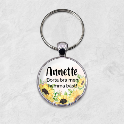 Nyckelring | Solros | Text