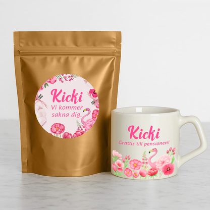 Presentpaket | Te & Mugg | Flamingo