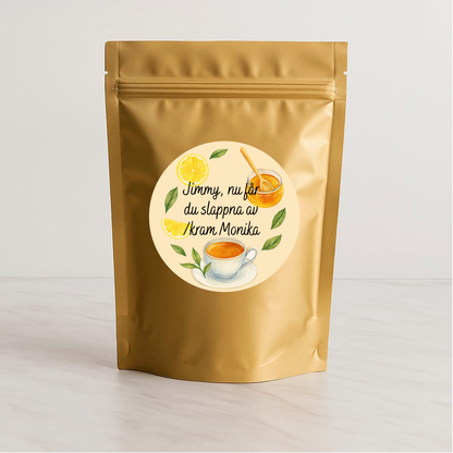 Personlig påse te | Valfri text