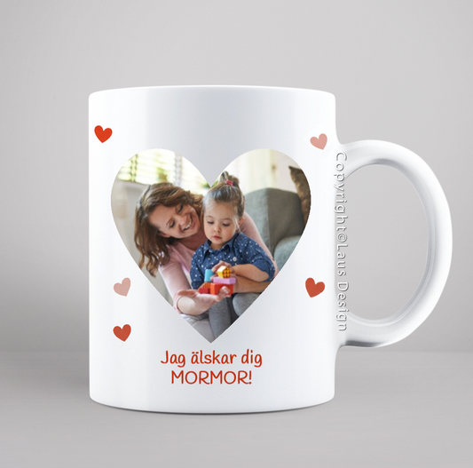 Mugg | Foto hjärta | Mors Dag