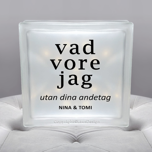 Glasblock - Utan dina andetag