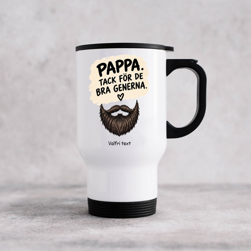 Fars dag present till pappa, personlig mugg med namn och egen text