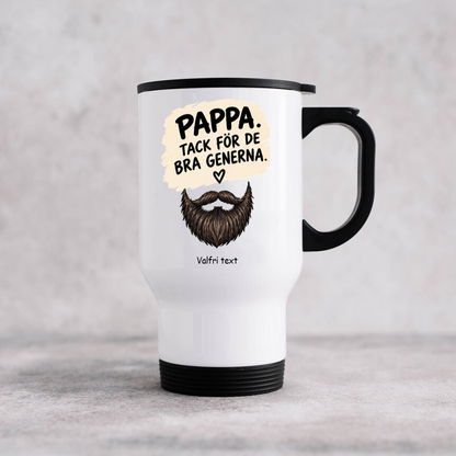 Fars dag present till pappa, personlig mugg med namn och egen text