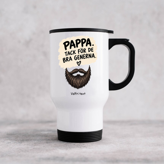 Fars dag present till pappa, personlig mugg med namn och egen text