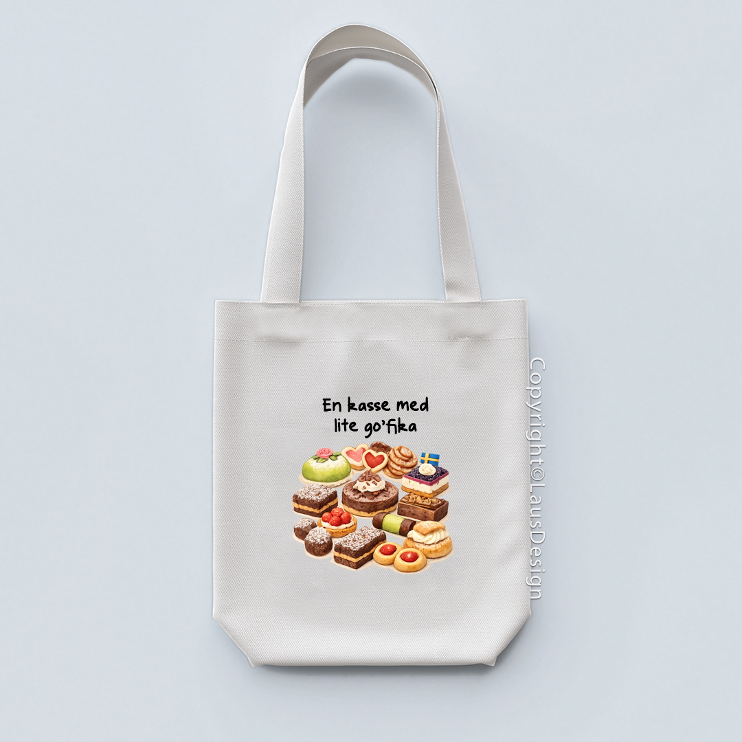 Tygkasse | Fika | Valfri text