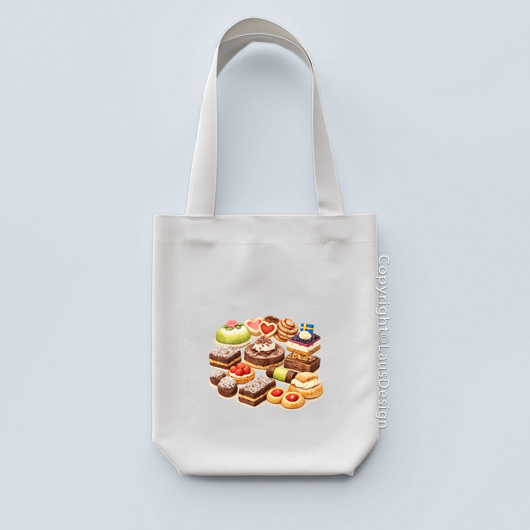 Tygkasse | Fika | Valfri text