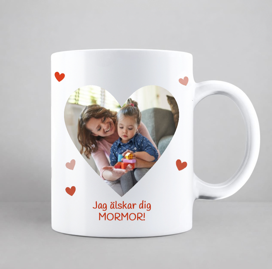 Mugg | Foto hjärta | Mors Dag