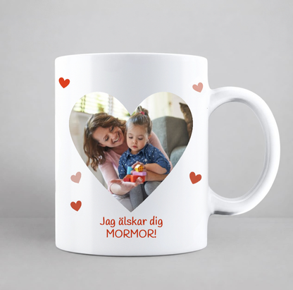 Mugg | Foto hjärta | Mors Dag