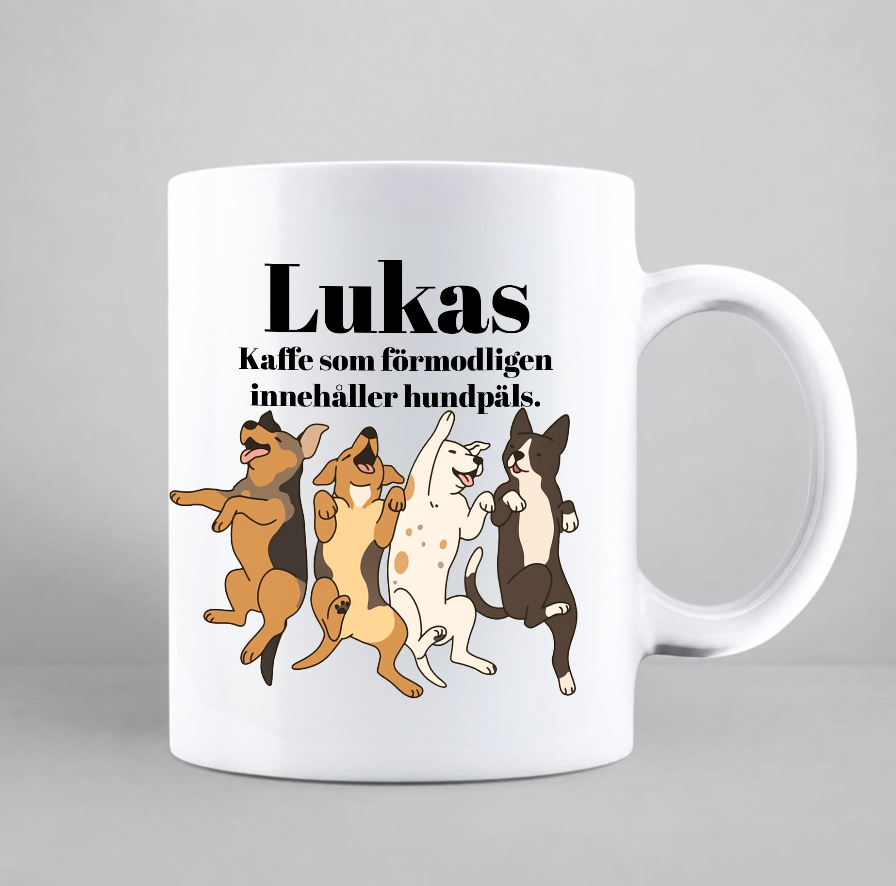 Mugg | Hund | Egen Text