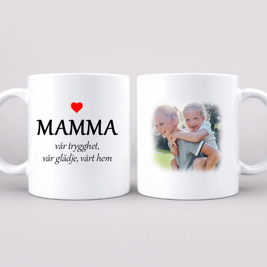 Personlig foto mugg | Valfri text  | Mors Dag