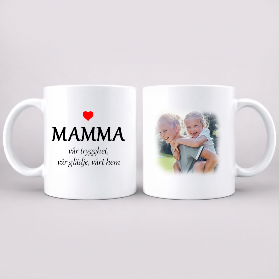 Personlig foto mugg | Valfri text  | Mors Dag